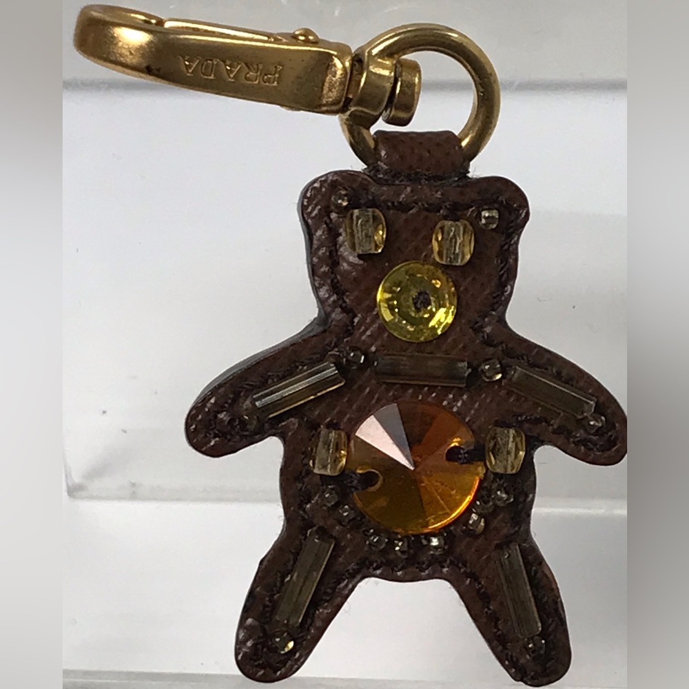 PRADA Leather Teddy Bear Keychain/ Bag Charm π»ππ₯ - Picture 11 of 13